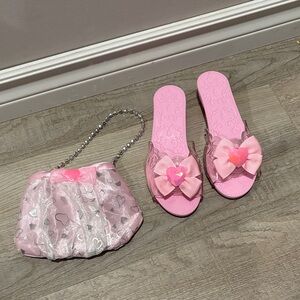 Pink Heart Sandals and Purse Set